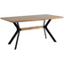 SIT Tisch 160x90 cm MDF mit Eiche-Dekor, Beine Metall natur, Beine schwarz