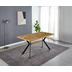 SIT Tisch 160x90 cm MDF mit Eiche-Dekor, Beine Metall natur, Beine schwarz