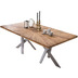 SIT TABLES & CO Tisch 160x90 cm Platte natur, Gestell antiksilber
