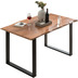 SIT Tisch 180 x 90 cm Akazieplatte + Metallgestell Platte natur, Gestell schwarz