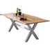 SIT TABLES & CO Tisch 180x90 cm, Akazie natur natur, antiksilber