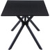 SIT Tisch 180x90 cm MDF mit Dekor, Gestell Metall Platte dunkelgrau, Gestell schwarz