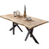 SIT TABLES & CO Tisch 200x100 cm Platte natur, Gestell antikschwarz, Platte Mango massiv, Gestell antikschwarz