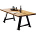 SIT TABLES & CO Tisch 200x100 cm, recyceltes Teak natur, antikschwarz