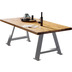 SIT TABLES & CO Tisch 220x100 cm, recyceltes Teak natur, antiksilber