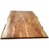 SIT TABLES & CO Tisch 200x100 cm Platte Akazie 36 mm mit Baumkante, braunes A-Gestell