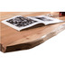 SIT TABLES & CO Tisch 200x100 cm Platte Akazie mit Baumkante, extravagantes schwarzes Gestell