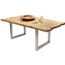 SIT TABLES & CO Tisch 220x100 cm Platte natur, Gestell antiksilber