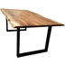 SIT TABLES & CO Tisch 140 x 80 cm. Platte natur, Gestell schwarz Platte natur antikfinish, Gestell antikschwarz lackiert