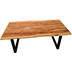 SIT TABLES & CO Tisch 140 x 80 cm. Platte natur, Gestell schwarz Platte natur antikfinish, Gestell antikschwarz lackiert