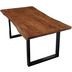 SIT TABLES & CO Tisch 180 x 90 cm Platte nussbaumfarbig, Gestell antikschwarz