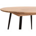 Tom Tailor Tisch 120 cm  Platte natur, Beine schwarz