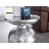 Wohnling Beistelltisch DELYLA Aluminium 36,5x46x36,5 cm Dekotisch Silber orientalisch rund, silber