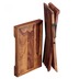 Wohnling Beistelltisch Massivholz Sheesham Design Klapptisch Serviertablett und Tisch-Gestell klappbar