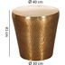 Wohnling Beistelltisch VIKRAM 41x41x41cm Aluminium Gold Dekotisch orientalisch rund