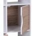 Wohnling Bücherregal mit Schubladen und Tür Weiß Sonoma Eiche