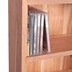 Wohnling CD Regal Massivholz Akazie Standregal 90 cm hoch CD-Aufbewahrung 5 Fächer, natur Landhaus-Stil