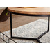 Wohnling Couchtisch 60x60x38 cm Akazie Massivholz / Metall Design Sofatisch Rund, Wohnzimmertisch Kaffeetisch Massiv, Kleiner Tisch Wohnzimmer
