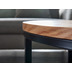 Wohnling Couchtisch 70x70x45 cm Sofatisch Holz / Metall Wohnzimmertisch Eiche, Design Stubentisch Modern Rund, Holztisch Kaffeetisch, Tisch Wohnzimmer