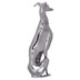 Wohnling Dekoration Design Dog aus Aluminium silbern Windhund Skulptur Hundestatue