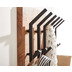 Wohnling Design Wandgarderobe Akazie Massivholz / Metall 100 x 29 x 12,5 cm, Hakenleiste Flurgarderobe Wand, Garderobe Holz