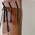 Wohnling Design Wandgarderobe Akazie Massivholz / Metall 35,5 x 100 x 11 cm, Hakenleiste 2-Reihig Flurgarderobe Wand, Garderobe Holz
