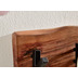 Wohnling Design Wandgarderobe Akazie Massivholz / Metall 60 x 17 x 9 cm, Hakenleiste Flurgarderobe Wand, Garderobe Holz
