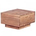 Wohnling Nachttisch 40x40 cm Massiv-Holz Akazie, Design Nacht-Kommode 25 cm hoch, mit Schublade