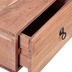 Wohnling Nachttisch 40x40 cm Massiv-Holz Akazie, Design Nacht-Kommode 25 cm hoch, mit Schublade