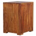 Wohnling Nachttisch Massivholz Sheesham Design Nachtkommode 60 cm mit Schublade und Tür Nachtschrank