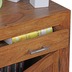Wohnling Nachttisch Massivholz Sheesham Design Nachtkommode 60 cm mit Schublade und Tür Nachtschrank