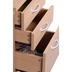Wohnling Rollcontainer Buche 40 x 60 cm mit 3 Schubladen und Rollen