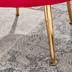 Wohnling Sessel Tulpe Samt Rot 81 x 77 x 81 cm Design Relaxsessel ohne Hocker, Fernsehsessel Stoff mit goldenen Beinen, Loungesessel Polstersessel Wohnzimmer 120 kg