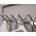 Wohnling Wandgarderobe Metall Silber 60x100x7,5 cm Design Flurgarderobe Stahl, Hakenleiste Wandpaneel, Garderobe Wand, Garderobenleiste Flur