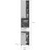 xonox.home Blake Hochschrank (B/H/T: 35x191x31 cm) in Rauchsilber Nachbildung und wei Hochglanz tiefzieh