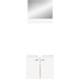 xonox.home Boston Waschbeckenunterschrank + Spiegel (B/H/T: 57x44x33 cm) in wei Nachbildung und wei Nachbildung bodenstehend und hngend montierbar