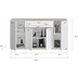 xonox.home Cosmo Sideboard (B/H/T: 159x84x48 cm) in wei Nachbildung / Sonoma Eiche hell Nachbildung und wei Nachbildung