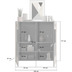 xonox.home Freno Highboard (B/H/T: 120x117x37 cm) in grau Nachbildung und grau Nachbildung