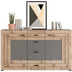 xonox.home Freno Sideboard (B/H/T: 160x90x40 cm) in grau Nachbildung und grau Nachbildung