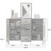 xonox.home Freno Sideboard (B/H/T: 160x90x40 cm) in grau Nachbildung und grau Nachbildung