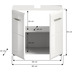 xonox.home Ice Waschbeckenunterschrank (B/H/T: 60x54x32 cm) in wei Nachbildung und wei Hochglanz tiefzieh