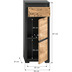 xonox.home Jaru Badunterschrank (B/H/T: 35x87x31 cm) in anthrazit Nachbildung und Nox Oak Nachbildung