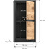 xonox.home Jaru Hngeschrank (B/H/T: 35x69x24 cm) in anthrazit Nachbildung und Nox Oak Nachbildung