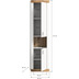xonox.home Laredo Hngeschrank (B/H/T: 45x172x30 cm) in wei Nachbildung und wei matt tiefzieh