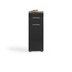 xonox.home Linus Standschrank (B/H/T: 30x80x31 cm) in schwarz Nachbildung und schwarz Hochglanz tiefzieh