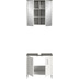 xonox.home Los Angeles Badkombination (B/H/T: 60x180x28 cm) in wei Nachbildung und wei Nachbildung