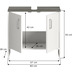 xonox.home Los Angeles Waschbeckenunterschrank (B/H/T: 60x55x28 cm) in wei Nachbildung und wei Nachbildung