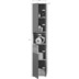 xonox.home Mason Badkombination inkl. Beleuchtung (B/H/T: 164x190x34 cm) in Nox Oak Nachbildung und Basalt grau Nachbildung