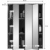 xonox.home Mason Badkombination inkl. Beleuchtung (B/H/T: 60x190x34 cm) in Nox Oak Nachbildung und Basalt grau Nachbildung