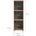 xonox.home Mason Stauraumshelf (B/H/T: 40x122x37 cm) in Nox Oak Nachbildung und Basalt grau Nachbildung
